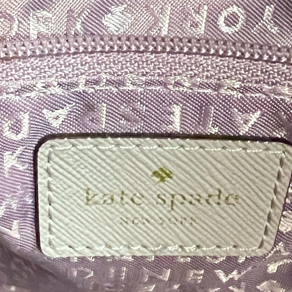 Kate spade Haven Lane hand Glitter stripe taupe gold Shoulder tote Bag. - Picture 4 of 5
